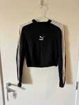 Top de manga comprida Puma, preto e branco, tamanho M