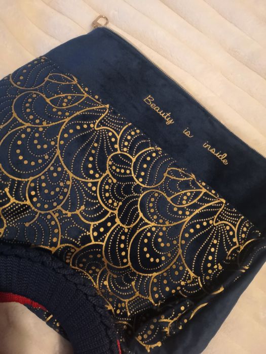 Granat czerwień śliczna torebka handmade