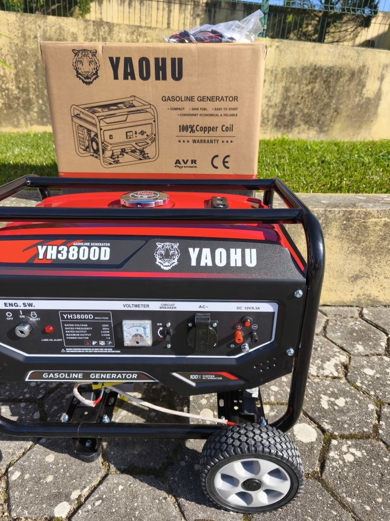 Gerador a gasolina 3800watts 3.0kW monofásico arranque eléctrico