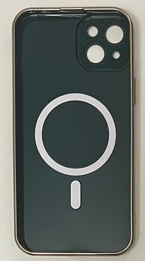 Etui MagSafe HZLFCZL iPhone 15 Plus z sercem ciemnozielone