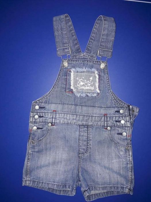 Ogrodniczki jeans krótkie spodnie dla dziewczynki 104