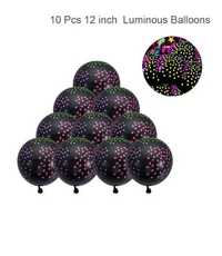 Balony fluorescencyjne, UV - urodziny - sylwester - 10 szt