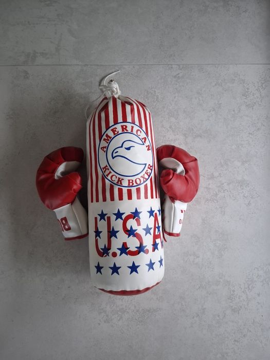 Worek bokserski mały +rękawice dla chłopca 5-10 lat.