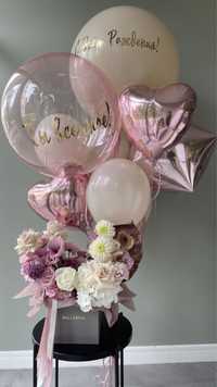 Гелеві кульки | квіти | повітряні кульки | шары геливые