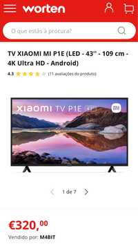 TV Xiaomi 43 Smart Ultra HD