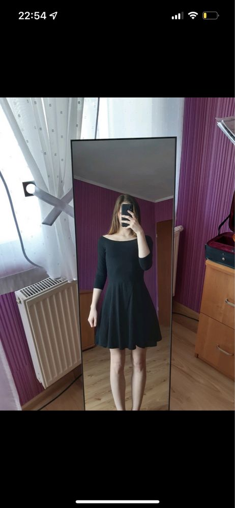 Czarna luźna sukienka