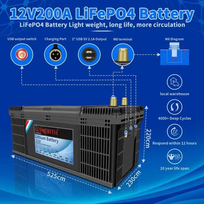 Акумулятор Kepworth LiFePo4 12V 200Ah