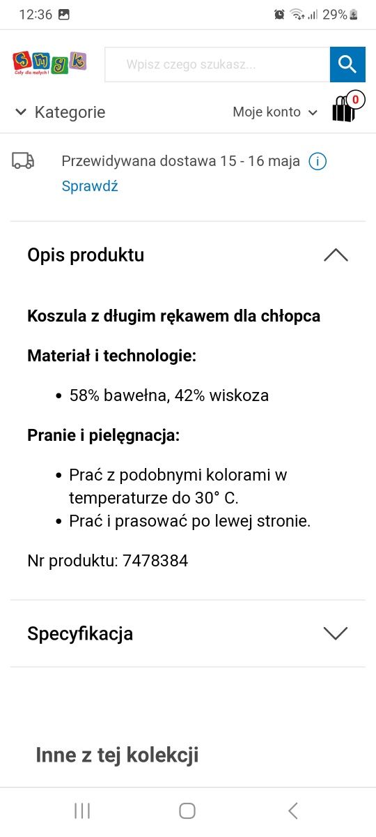 Sprzedam koszulę nową r.140