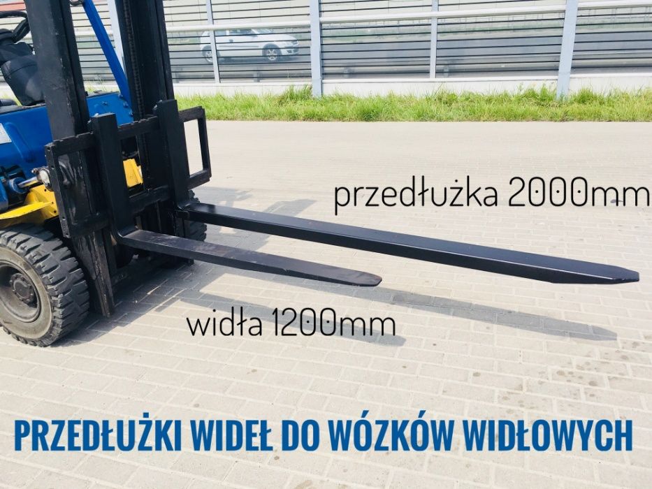 Przedłużki wideł 2000mm, dla wideł 80x40mm, wózek widłowy, nakładki