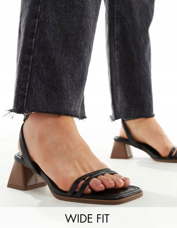 Asos Design 41 Czarne Sandały Na Klocku Honeydew R12560