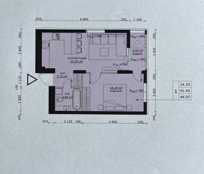 Продаж квартири в збудованому будинку (7 черга) в ЖК Бетховен