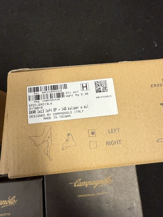 Nowe Klamkomanetki  Campagnolo Ekar 1x13 Speed Disc Gravel Tarcze