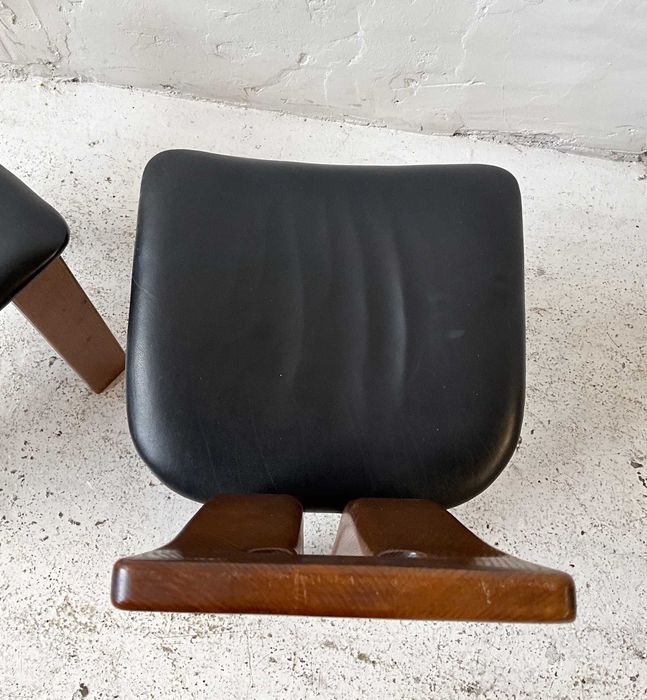 LSS krzesła z lat 70-tych skóra vintage design