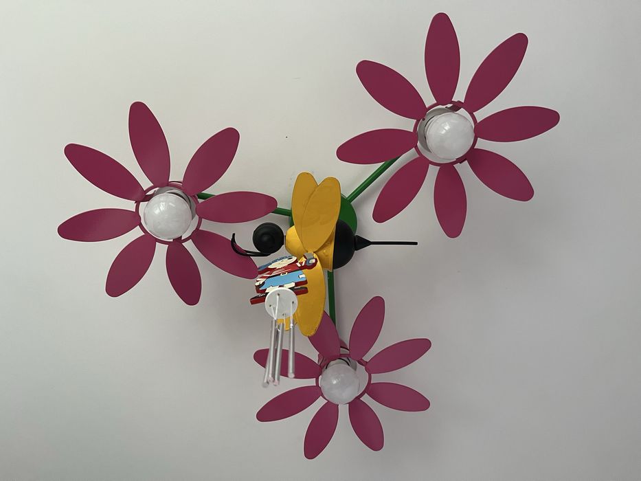 Lampa sufitowa kwiaty pszczola dla dziewczynki