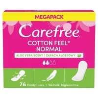 Carefree Cotton Feel Normal Wkładki Higieniczne Aloe 76 Sztuk (P1)