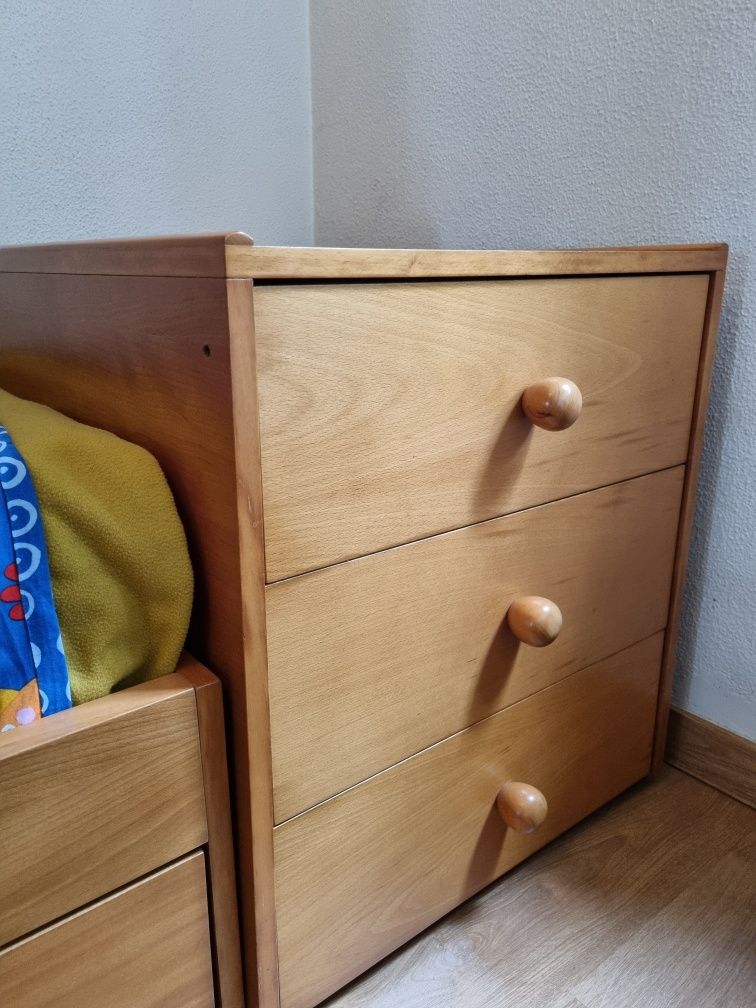 Cama solteiro com gavetas colchão Ikea