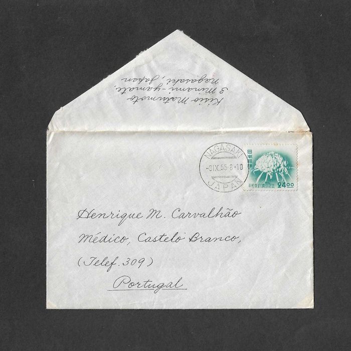 Carta enviada do Japão para Portugal  1955