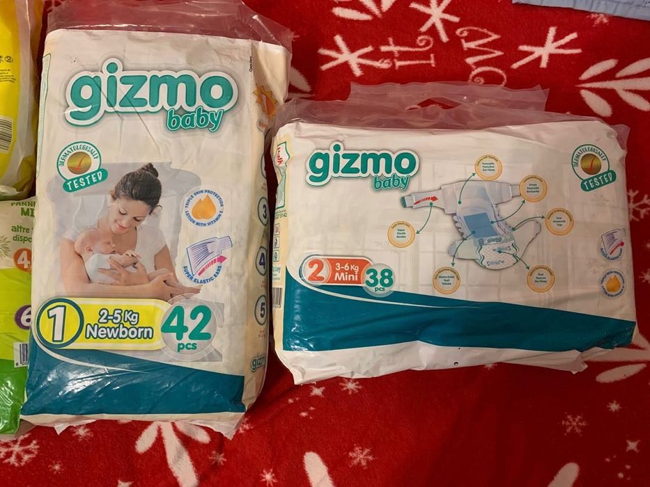 Памперсы gizmo 1 и 2 размер