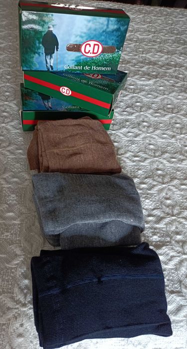 Collants Homem s/ Pé - malha macia canelada