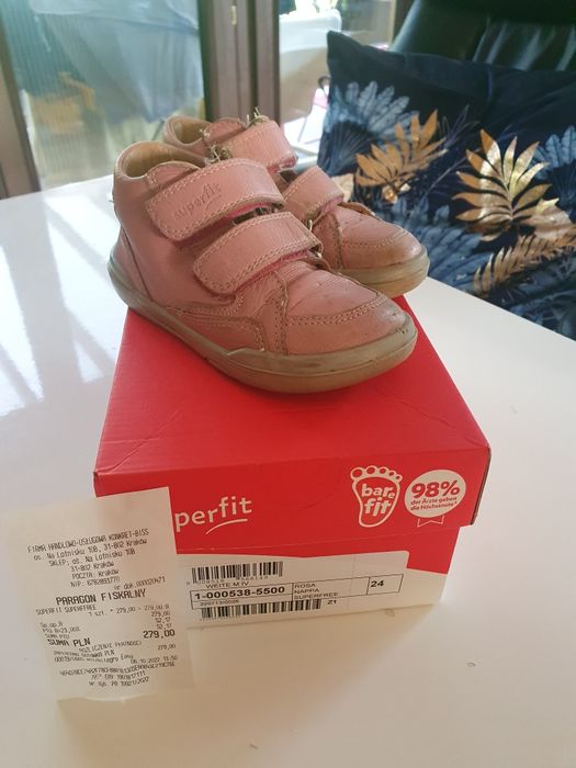Buciki trzewiki Superfit Superfree 24 rosa nappa skòra naturalna
