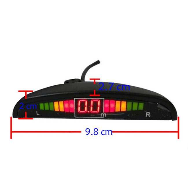 Kit estacionamento c/ Display LED- Sensores de parqueamento Universais