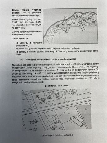 Syndyk sprzeda działka Górne Wymiary gmina Chełmno