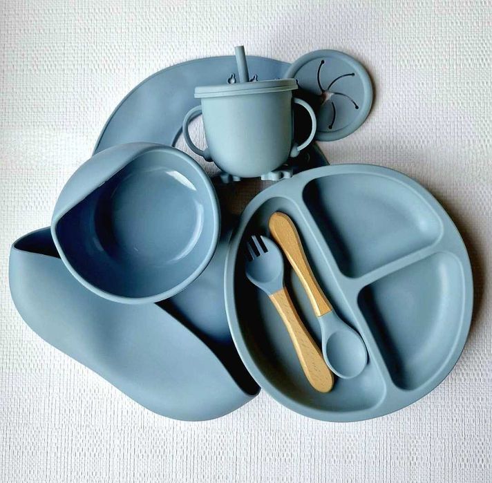 Набір Дитячий Силіконовий посуд .Еко посуд . Для прикорму