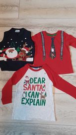 Zestaw ubranek świątecznych kamizelka i bluzeczka r. 86 cm