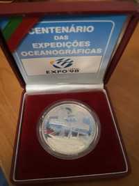 Estojo Moeda 1000 Escudos PRATA- Cent. Exp. Oceanog. - EXPO98