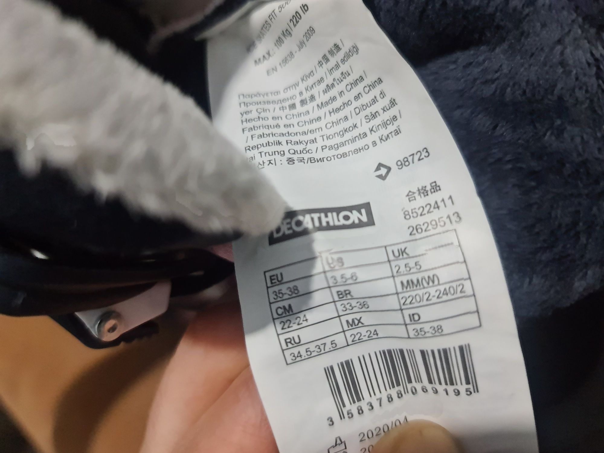 Oxelo Fit 500 łyżwy dziecięce r. 35-38 Decathlon regulowane