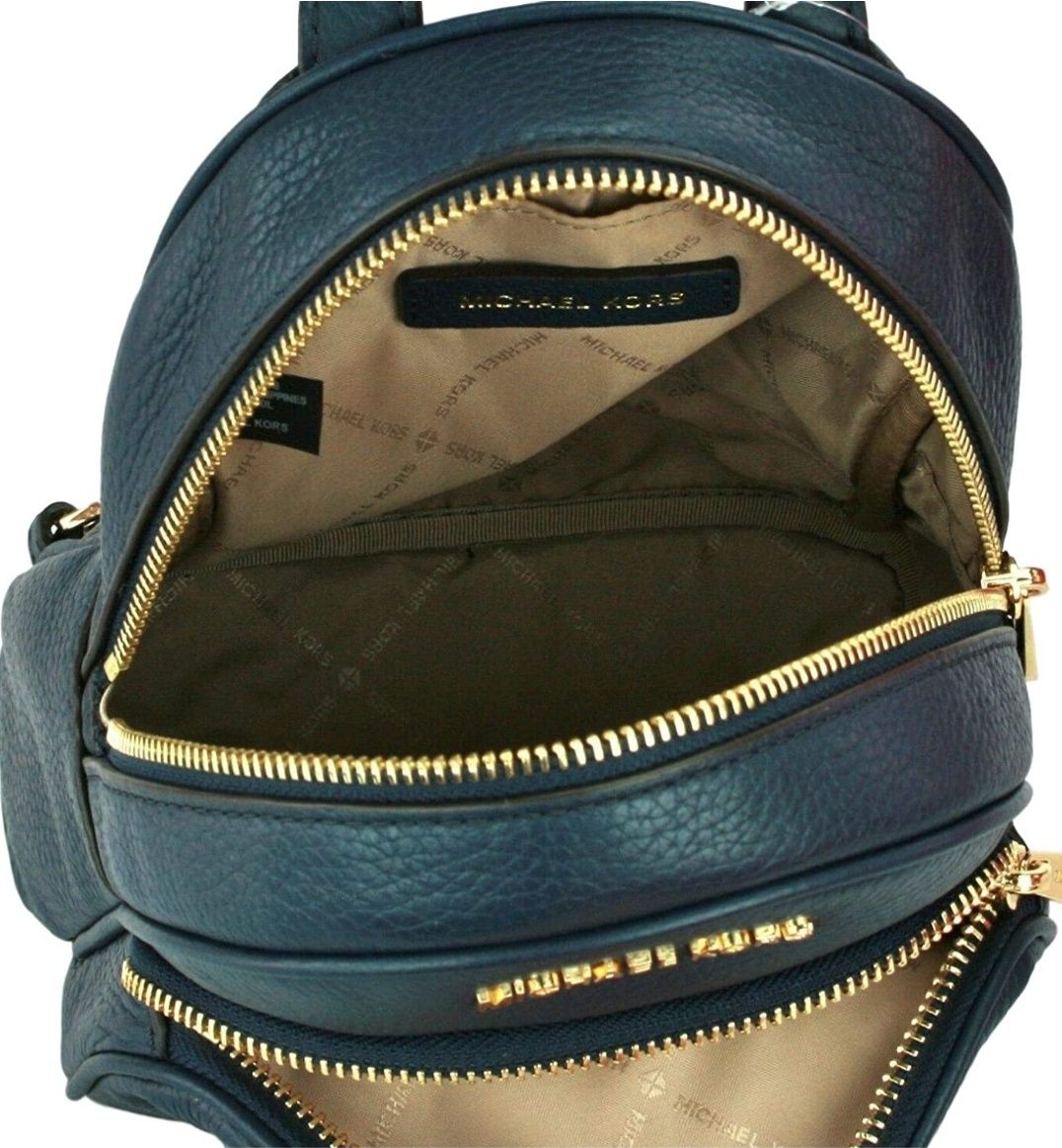 MICHAEL KORS  Abbey Mini Backpack Bag Studded Pebbled Leather