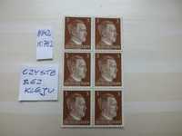 6szt. znaczki Mi 782 pasek szóstka Niemcy 1941 Hitler czyste Rzesza