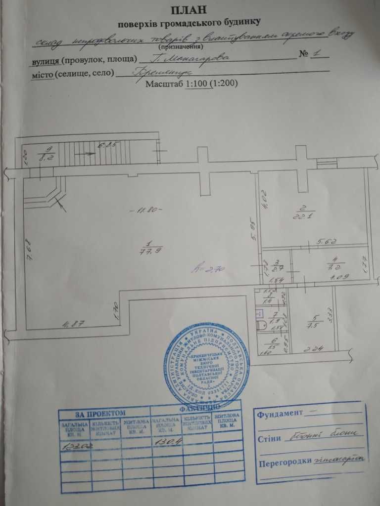 Оренда приміщення. Бочнчука 1. 130 м2