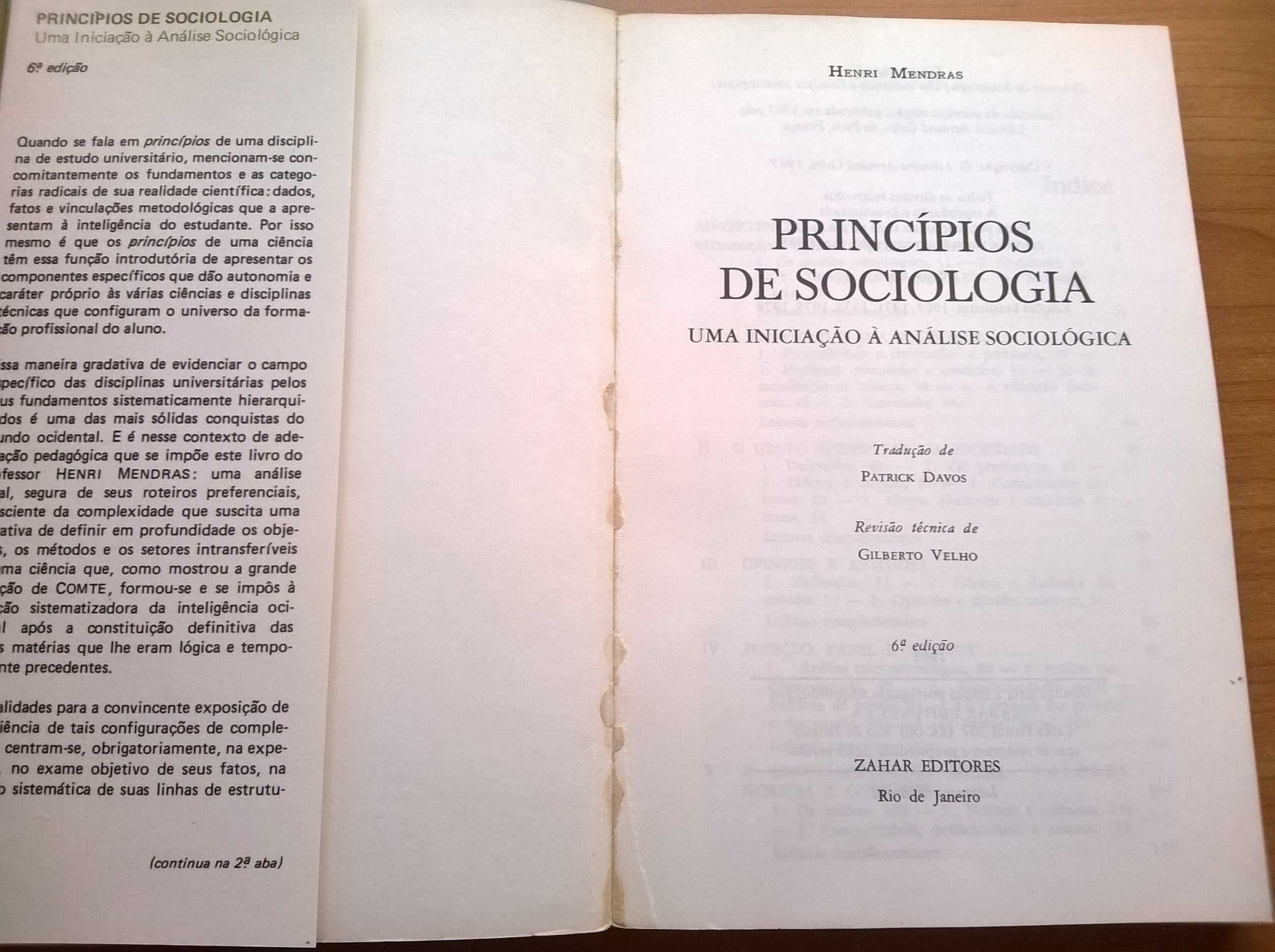 Princípios de Sociologia - Henri Mendras