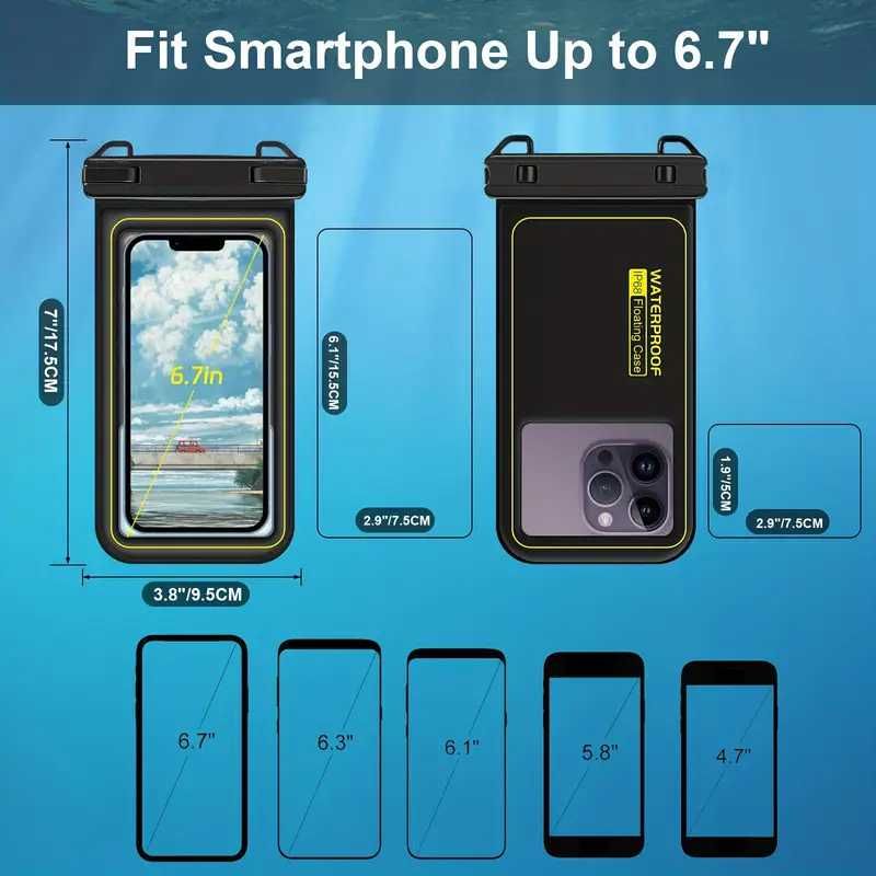 Чохол водонепроникний для смартфонів до 6,7" waterproof