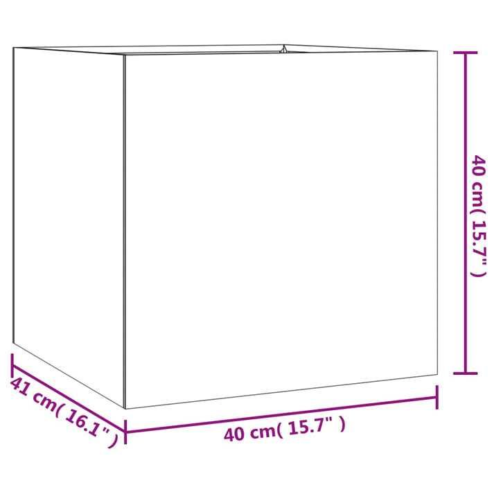 Vaso/floreira 40x41x40 cm aço corten - Leva-Me-Contigo