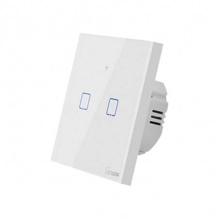 SONOFF T0 - Interruptor Inteligente Touch Vidro WIFI 2 botões