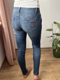 Jeansowe spodnie rurki skinny rozm. 26