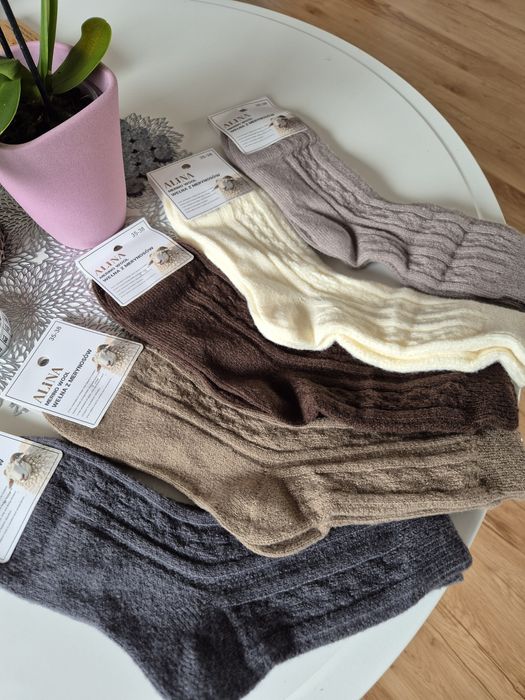 Skarpety damskie długie ciepłe z wełny merynosów 35-38 /39-42