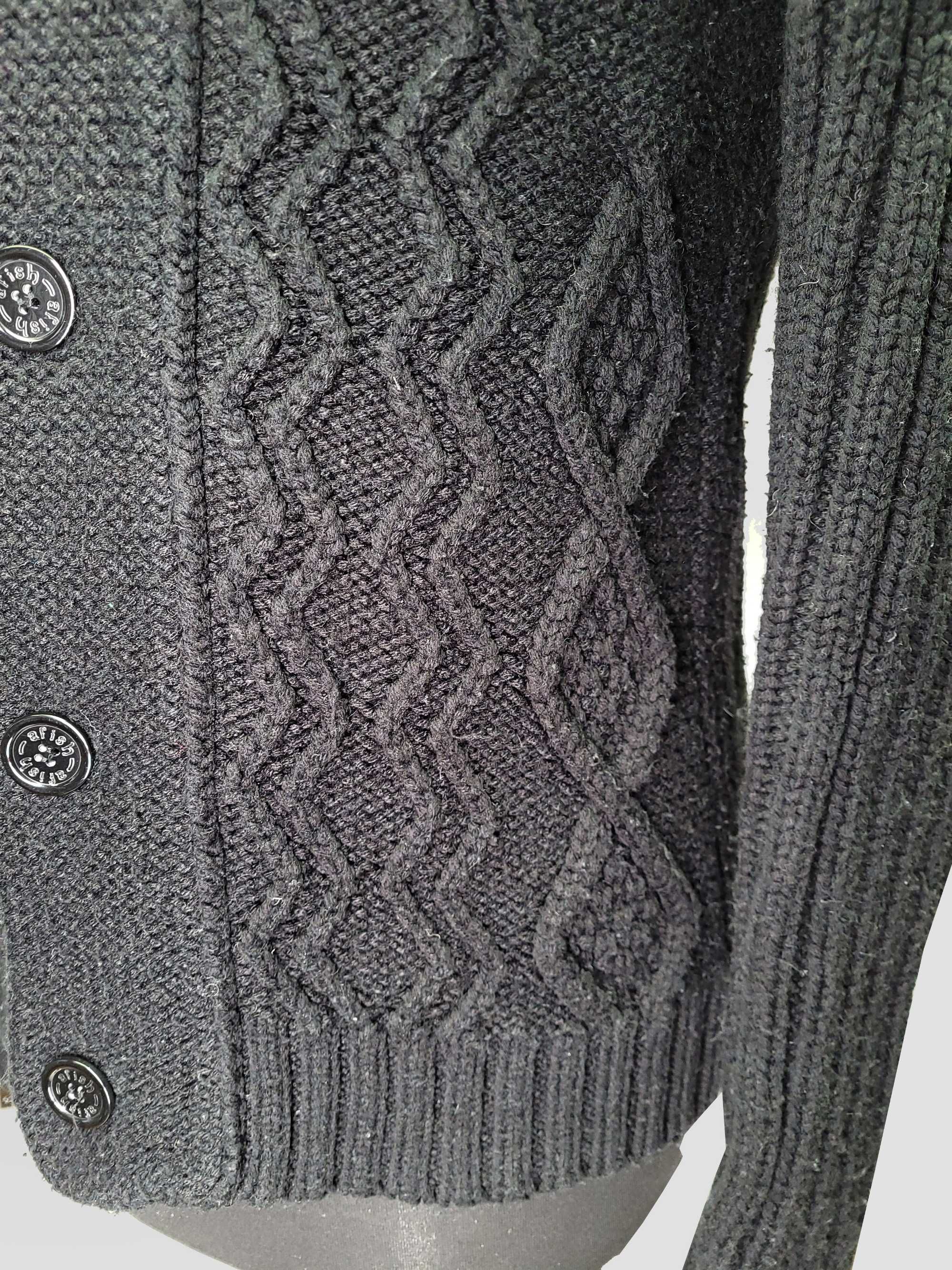 Black Cable Knit Cardigan