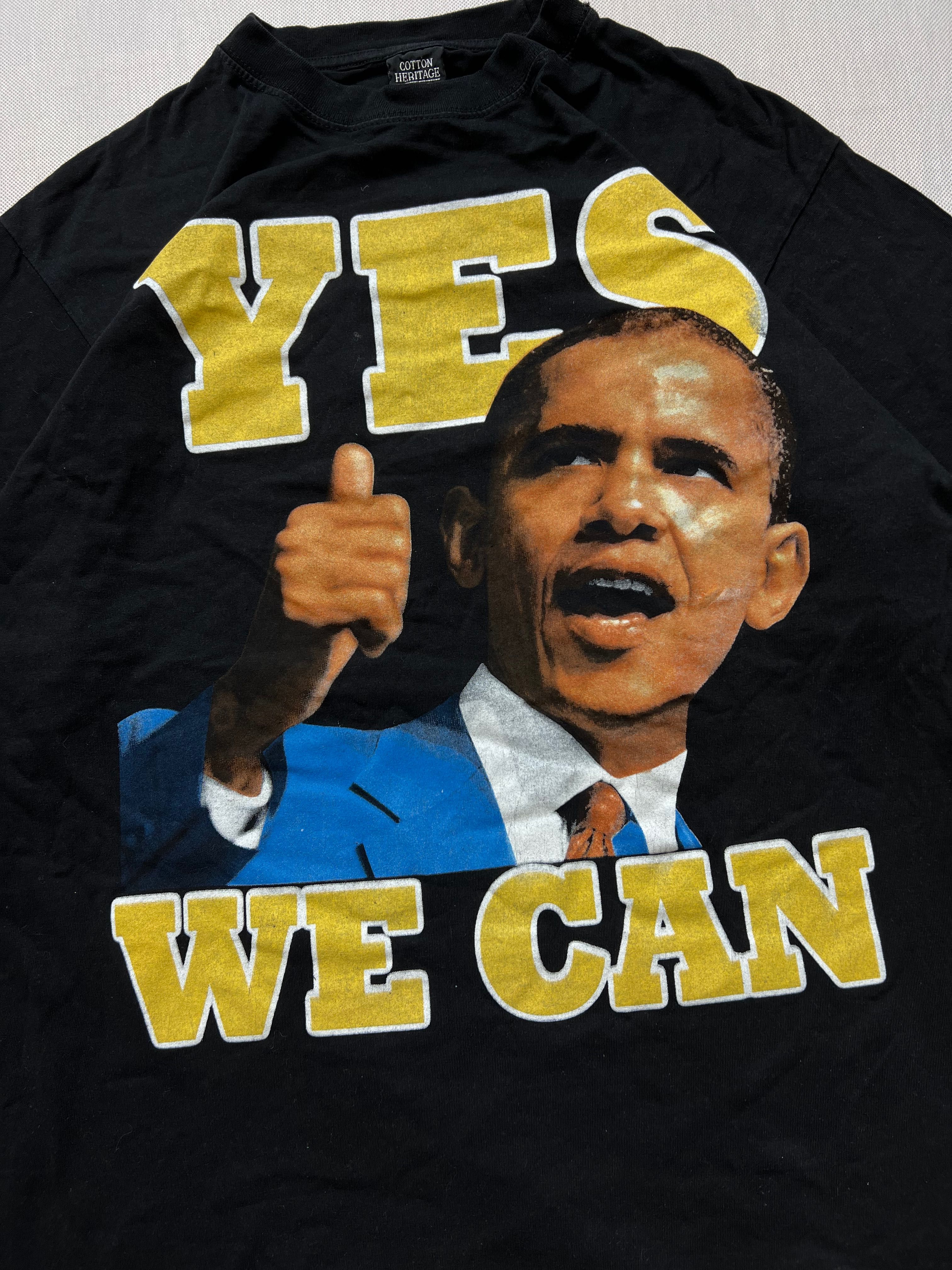 Tshirt Barack Obama „Yes We Can” USA vintage koszulka