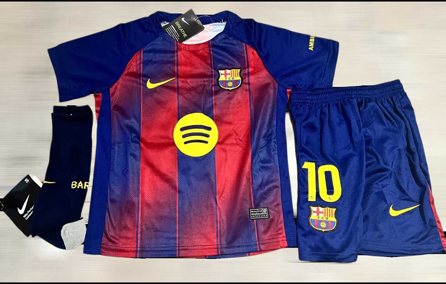 FC Barcelona Lamine Yamal Nr 10 Strój Zestaw Komplet na wzrost 145-155