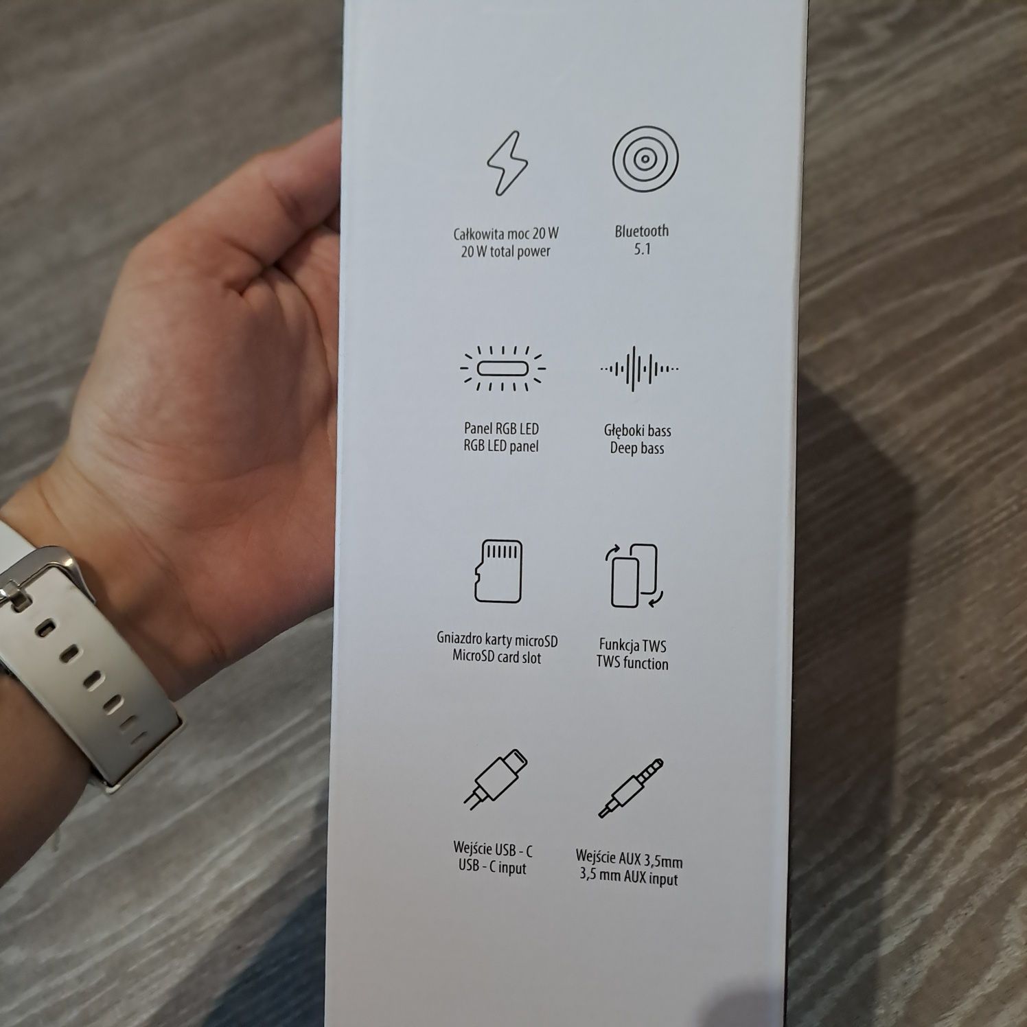 Nowy przenośny głośnik Led Bluetooth marki Forever. Nierozpakowany, ni
