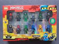 2 x Figurki Ninjago + Figurki Minecraft + Gra Popit Stith Różowy