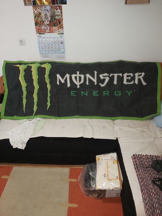Bandeira tapete monster energy