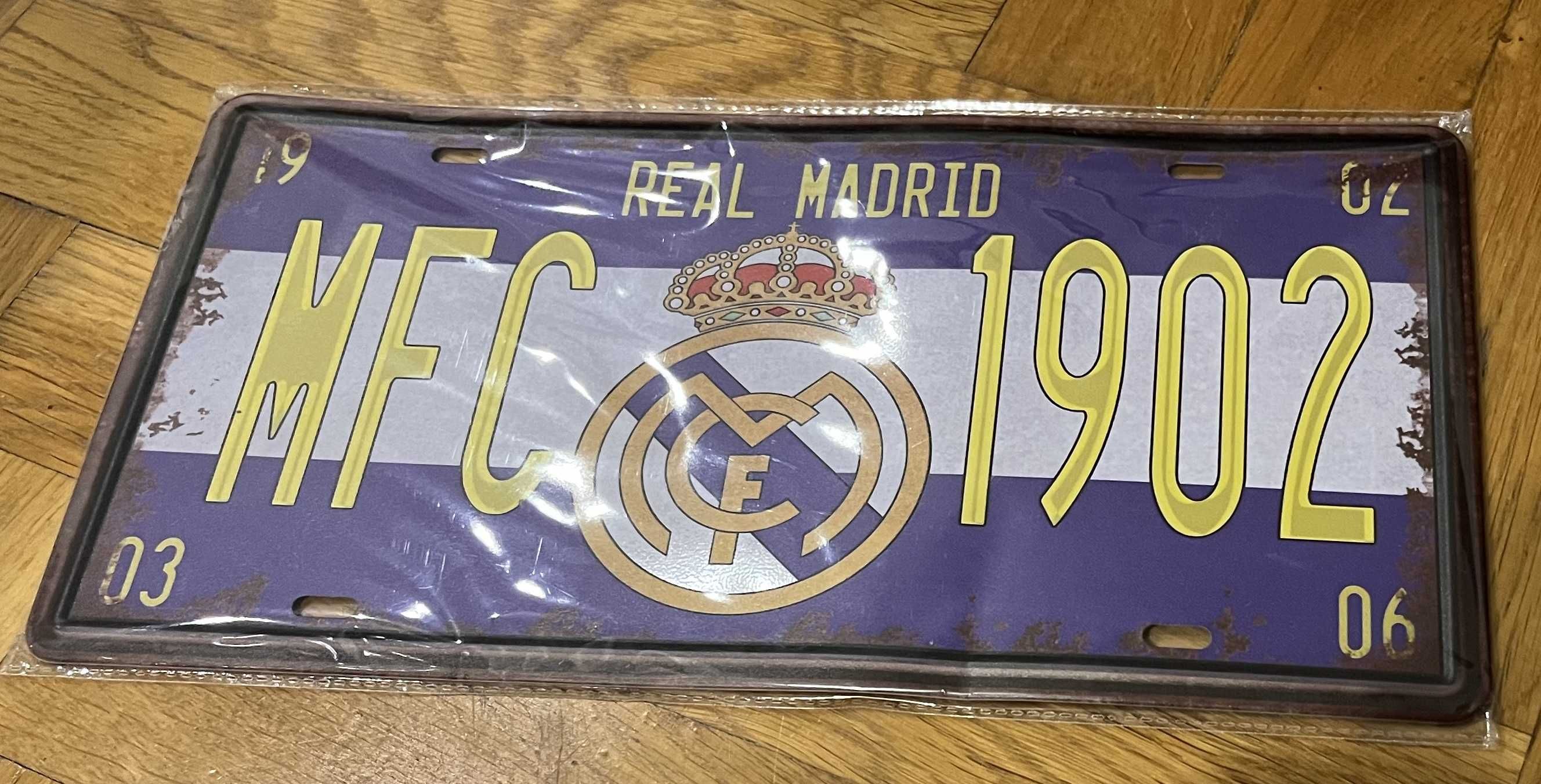 Tabliczka ozdobna blacha Real Madryt retro vintage