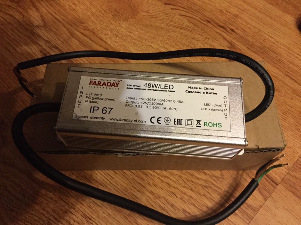 Led driver  на 48 w или блок питания