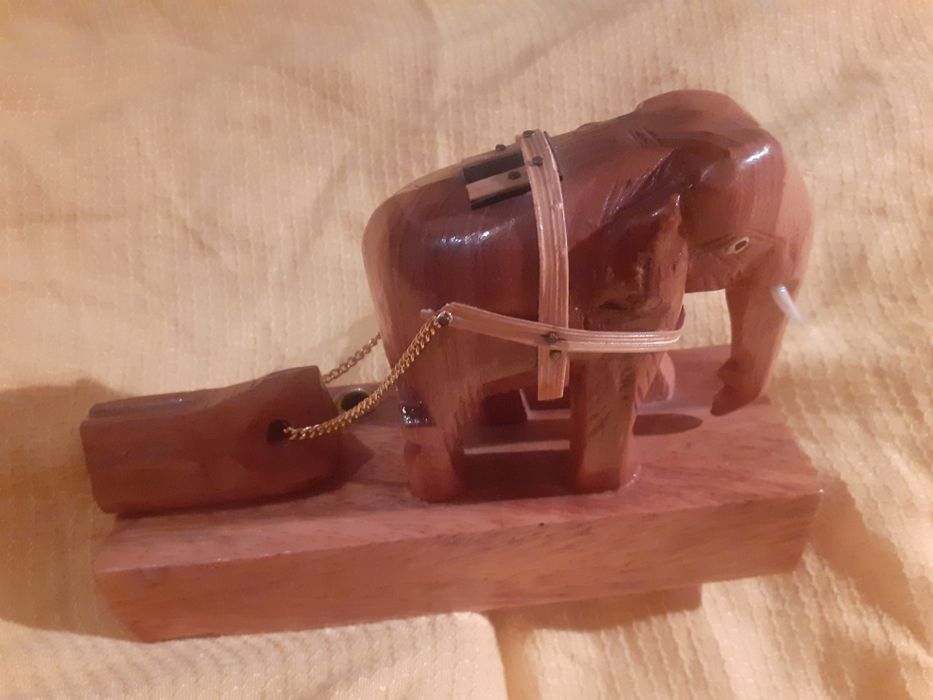 Деревянная подставка для ручек в форме слона статуэтка ручная работа