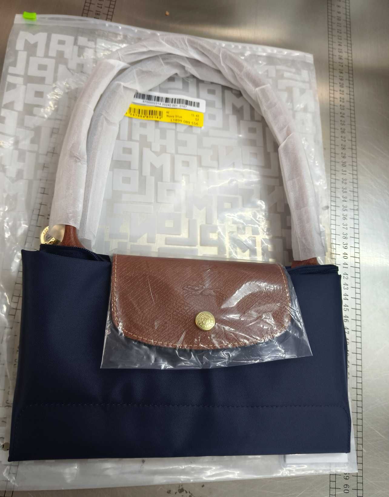 Torba Longchamp Shopper Granatowa Duża Pojemność