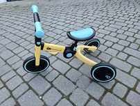 Kinderkraft rowerek rower biegowy trójkołowy 4trike żółty niebieski